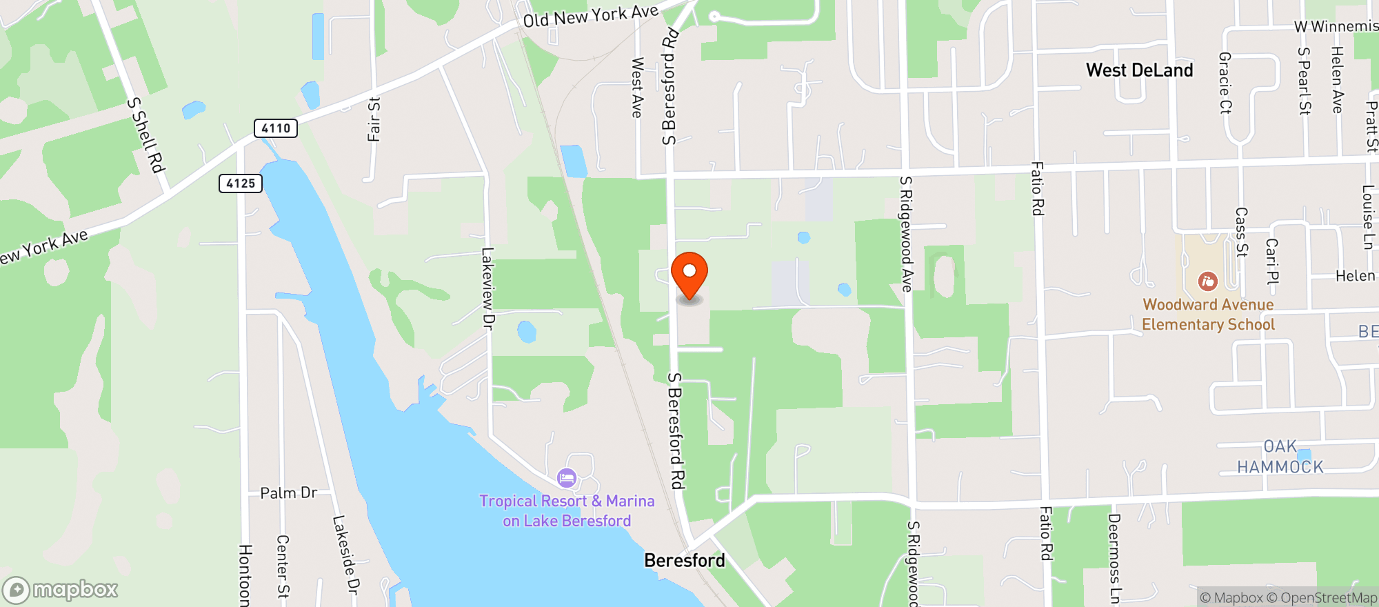 Map showing Pattys Parrot Palace