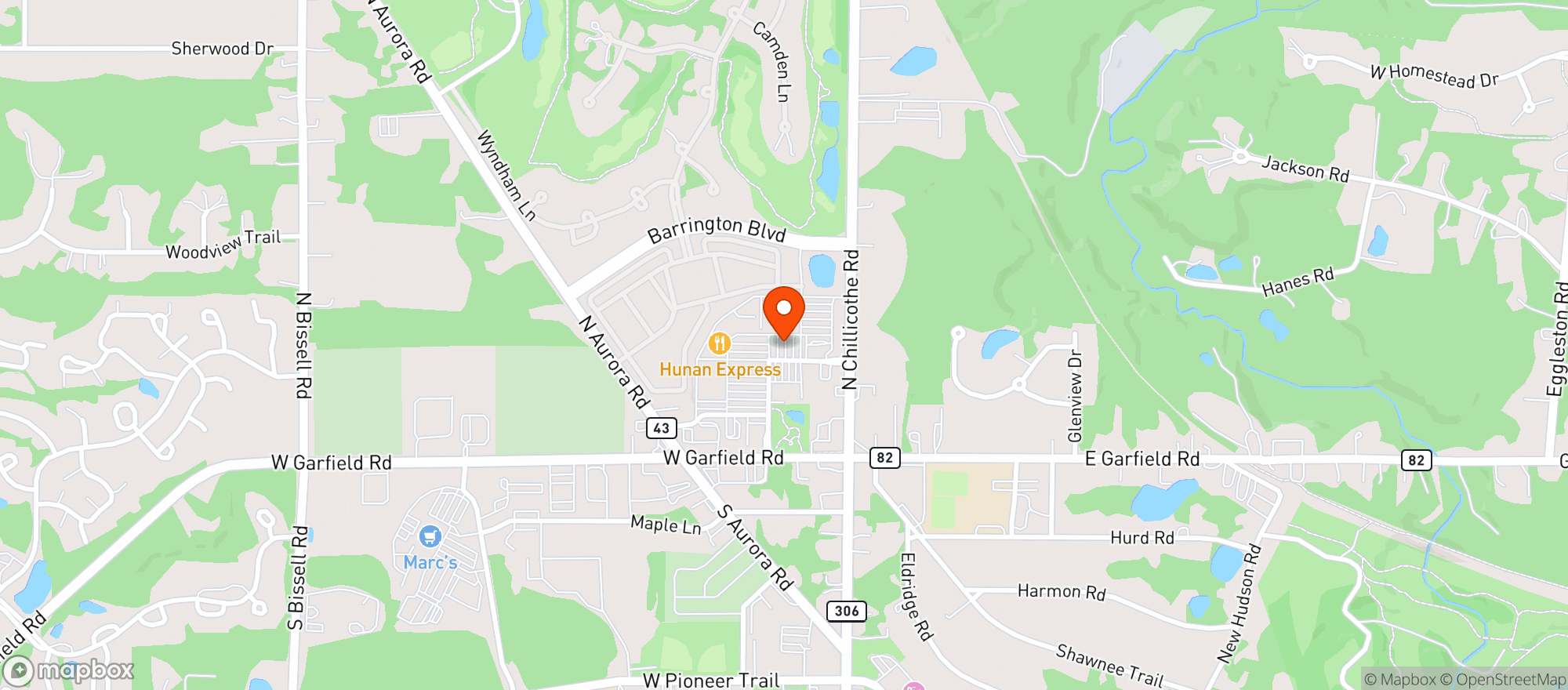 Map showing Heinens