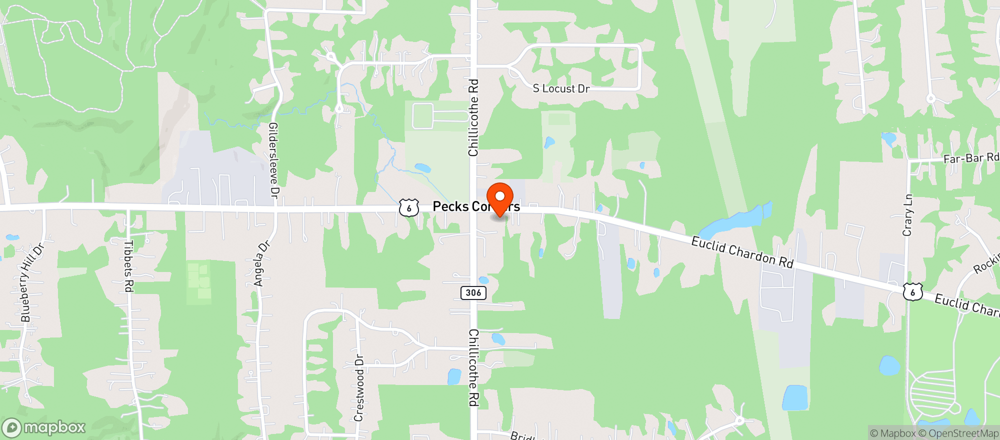 Map showing Kirtland Food Mart