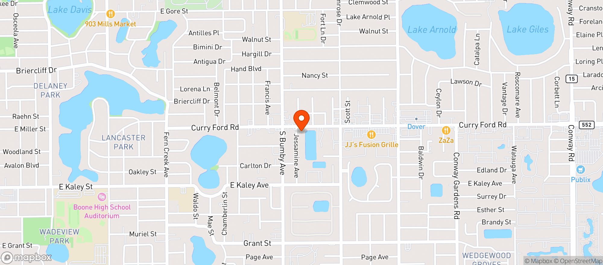 Map showing HOURGLASS BREWING AT HOURGLASS DISTRICT
