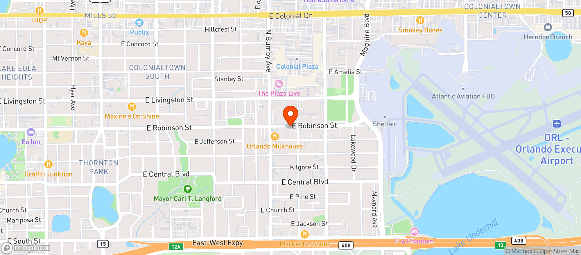 Map showing The Nook On Robinson