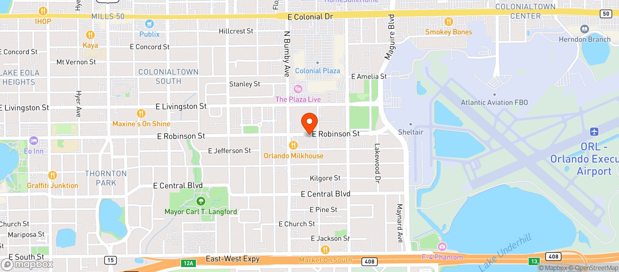 Map showing Sandwich Bar