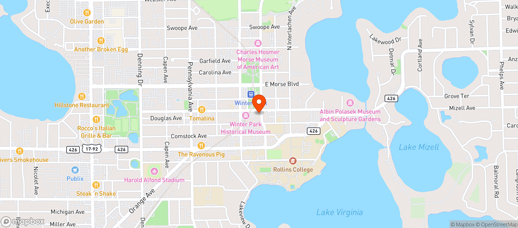 Map showing Bovine Steakhouse