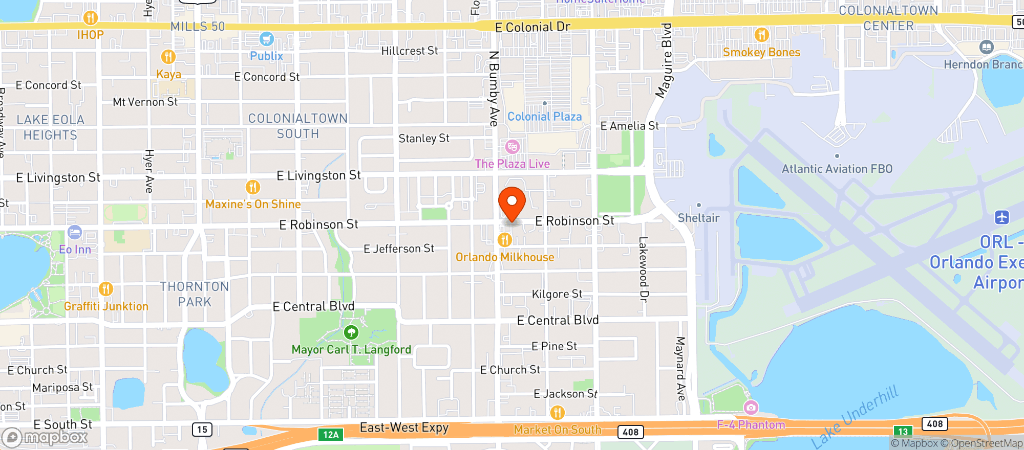 Map showing Bull & Bush