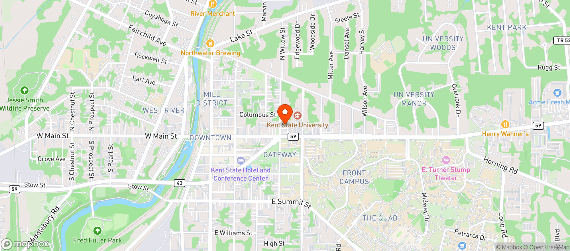 Map showing 101 Bottles