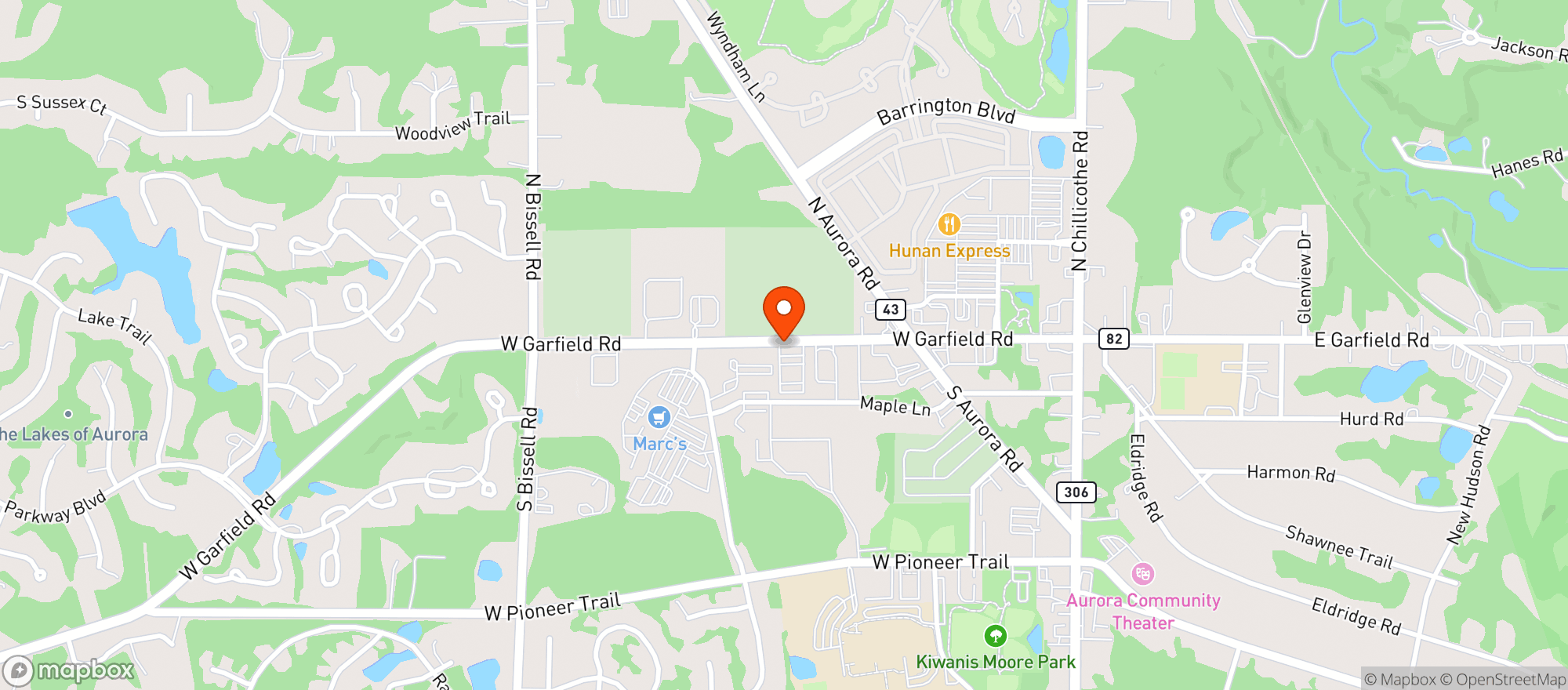 Map showing Cafe Toscano