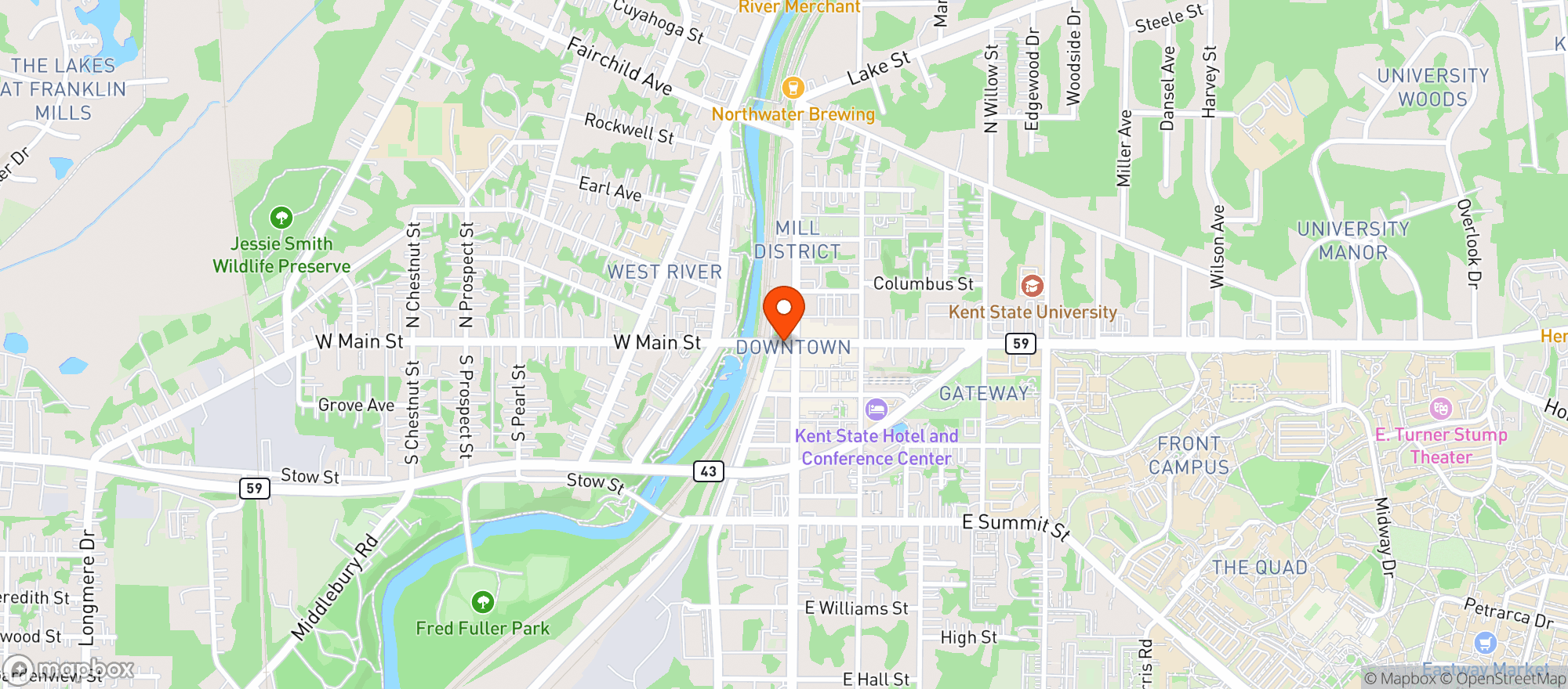 Map showing Zephyr Cafe