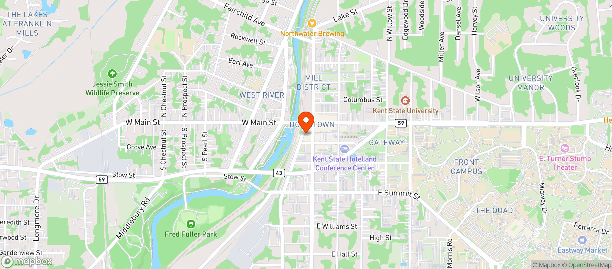 Map showing Rays Place