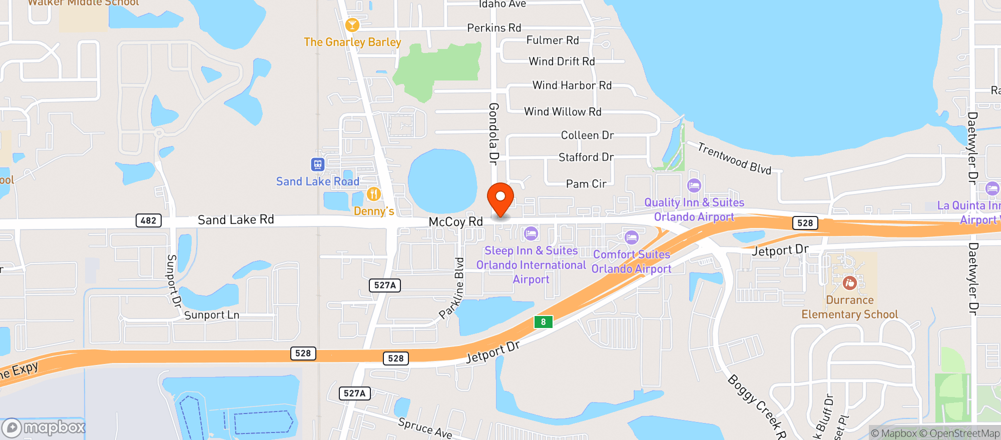Map showing Flanagans Showboat(closed