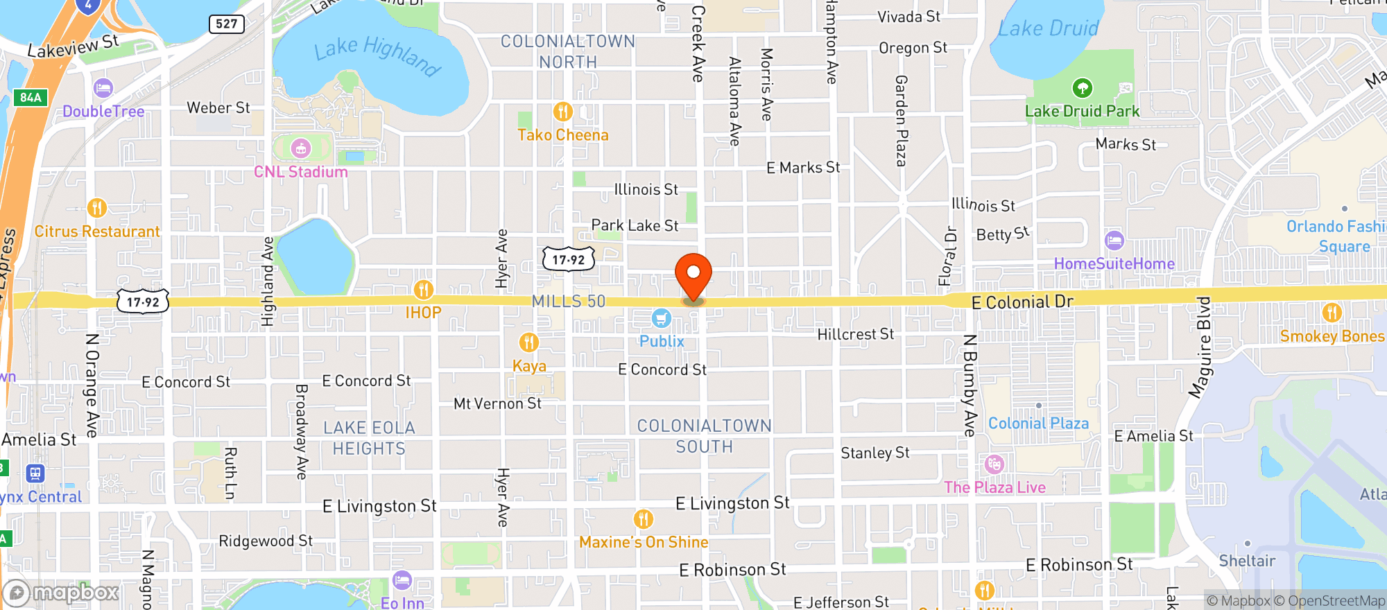 Map showing Publix Super Market