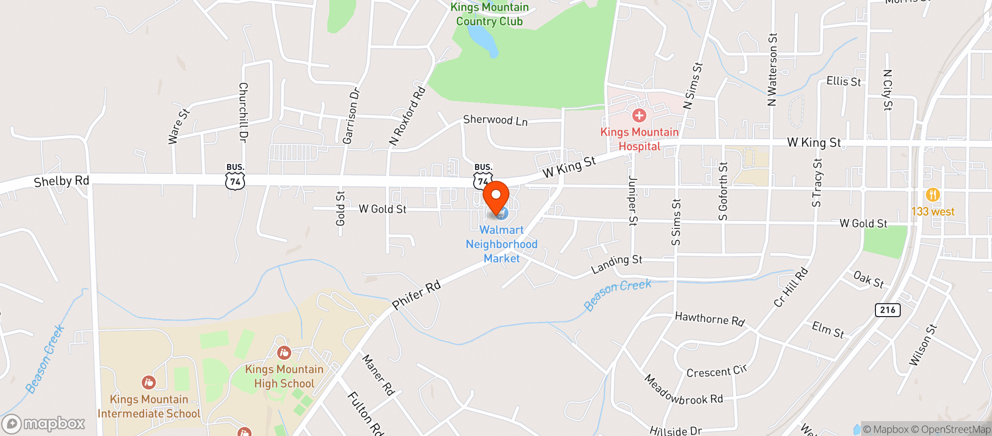 Map showing Walmart Neighborhood Market