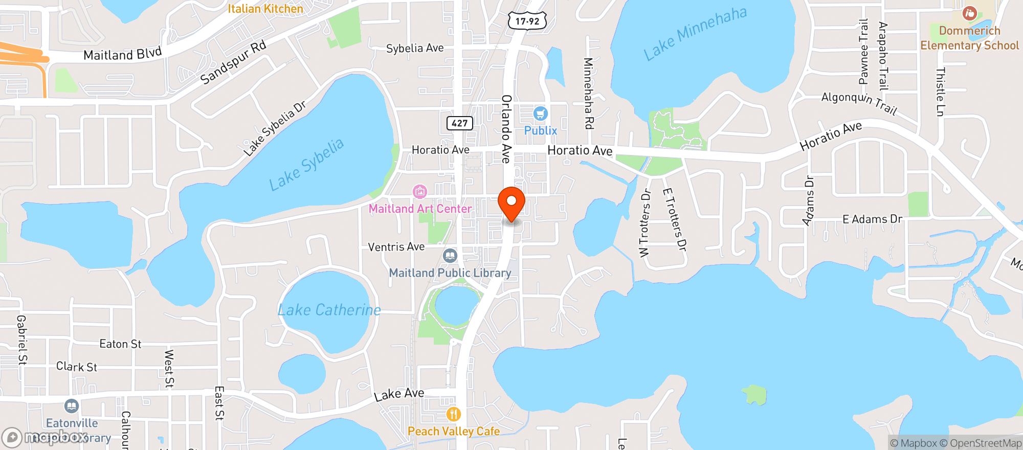 Map showing Francescos Ristorante