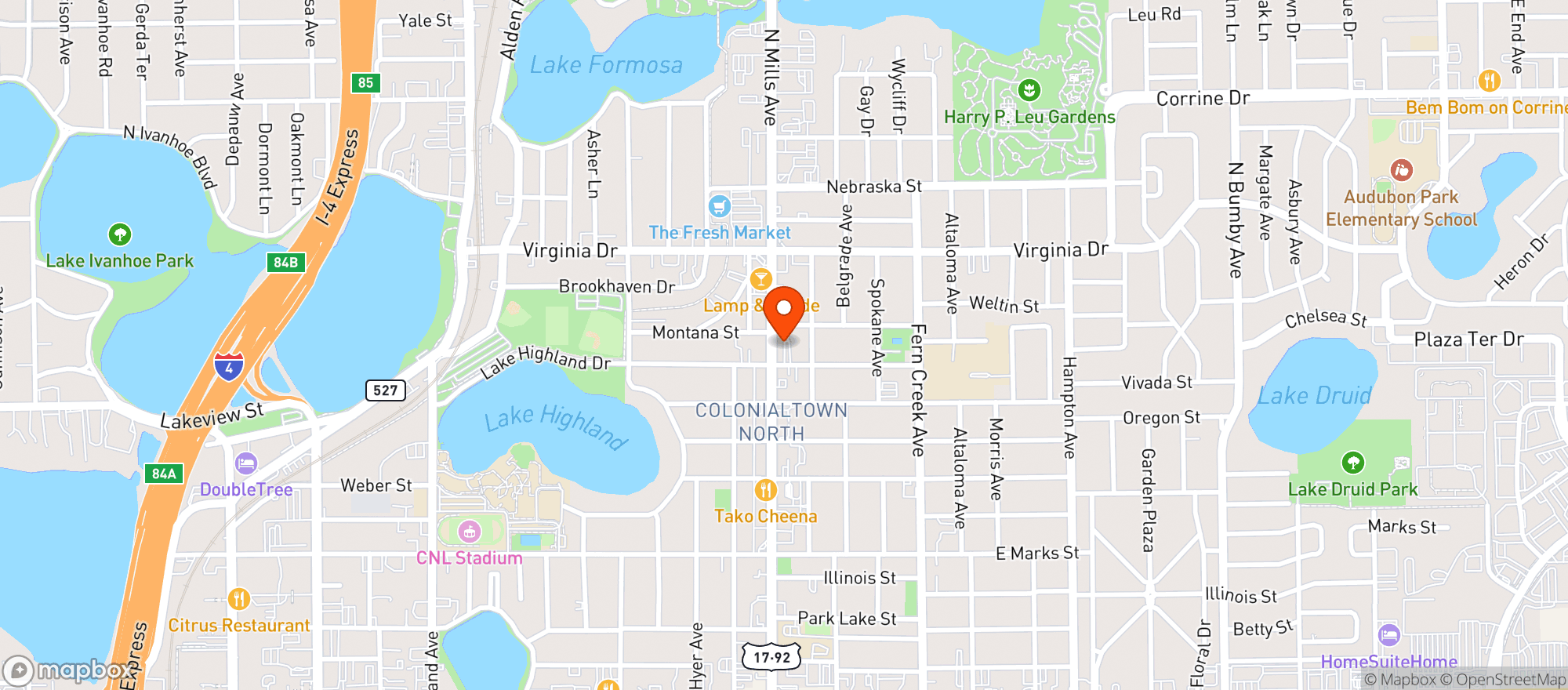 Map showing Rogens Drinkery On Mills
