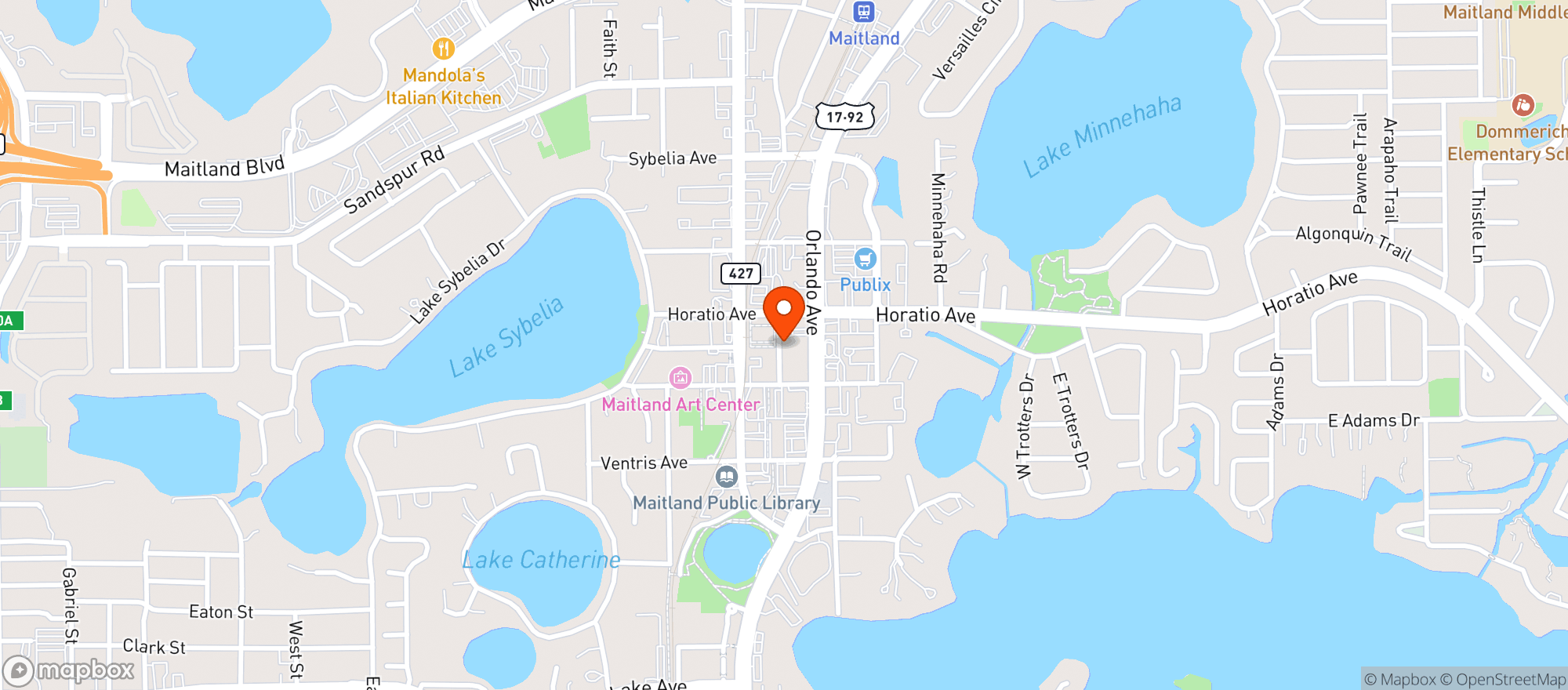 Map showing Brewlando