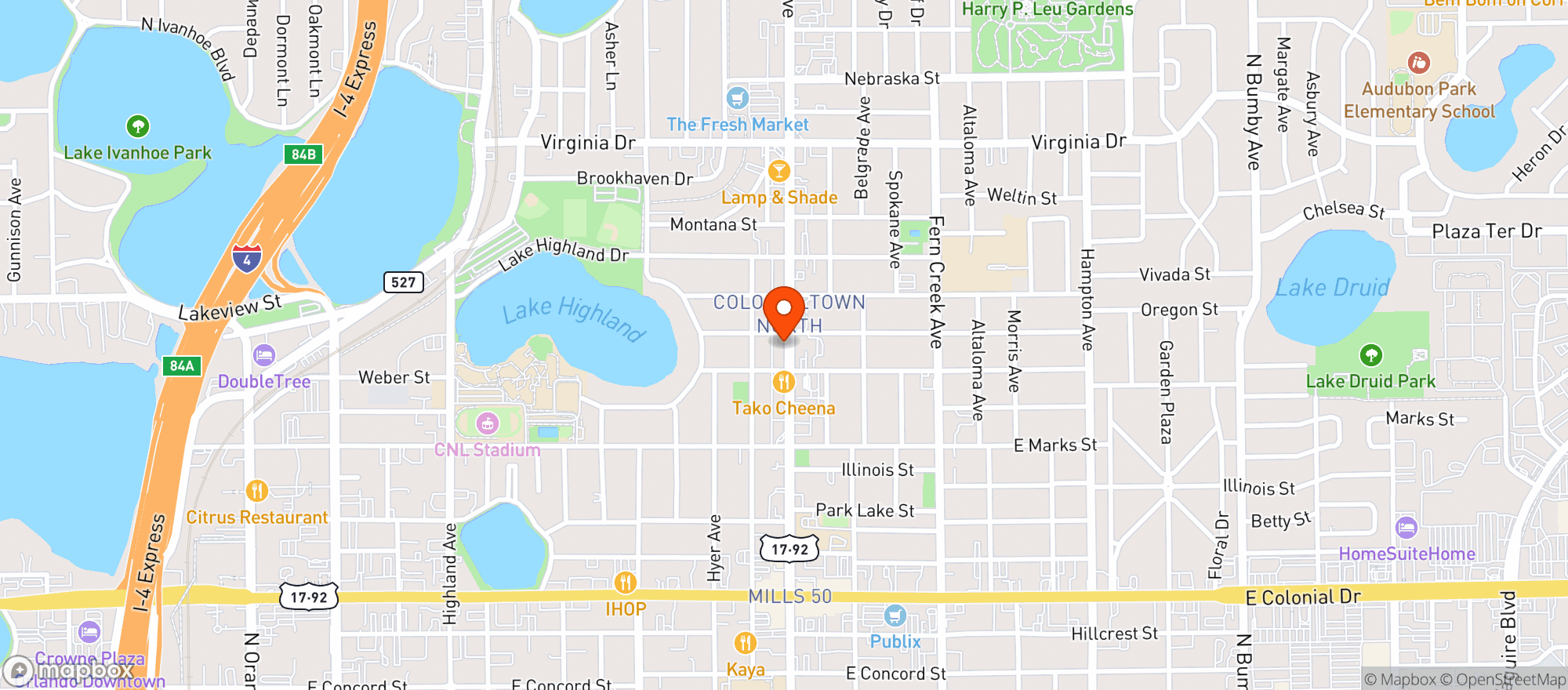 Map showing Grumpys Underground Eatery