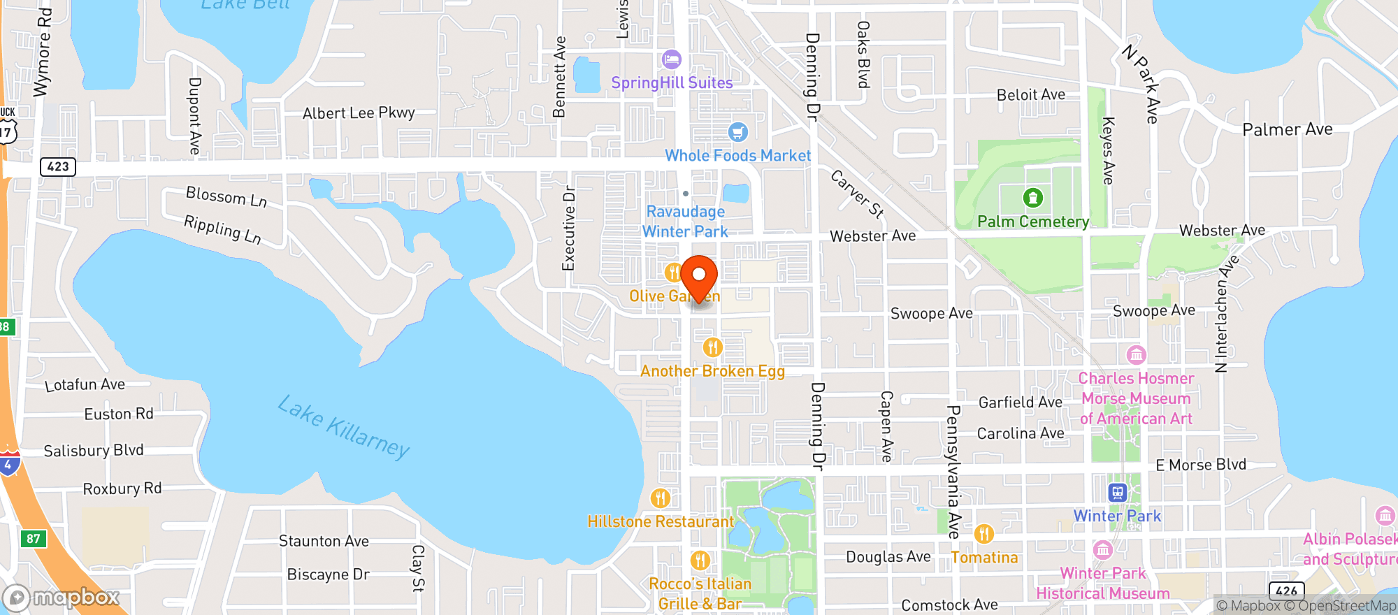 Map showing P F Changs China Bistro #5000