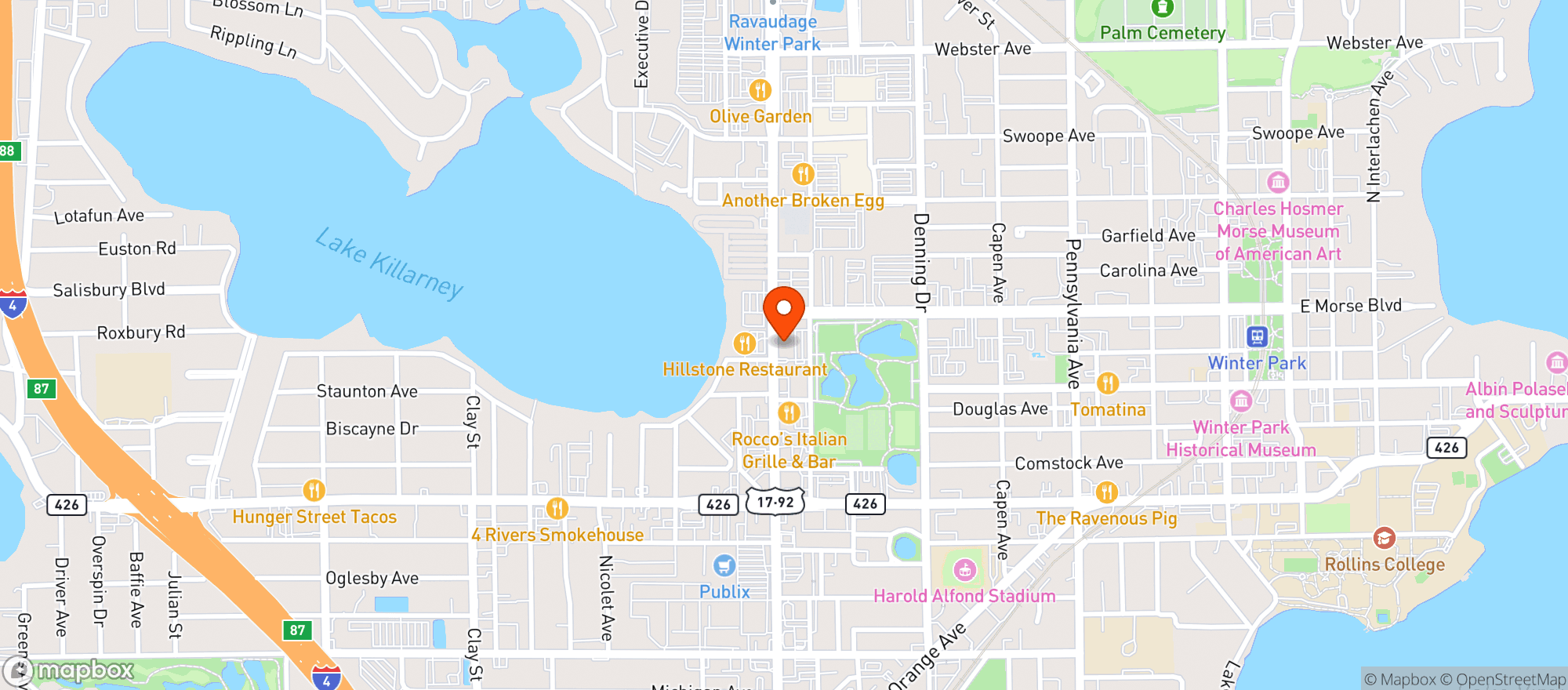 Map showing Bulla Gastrobar