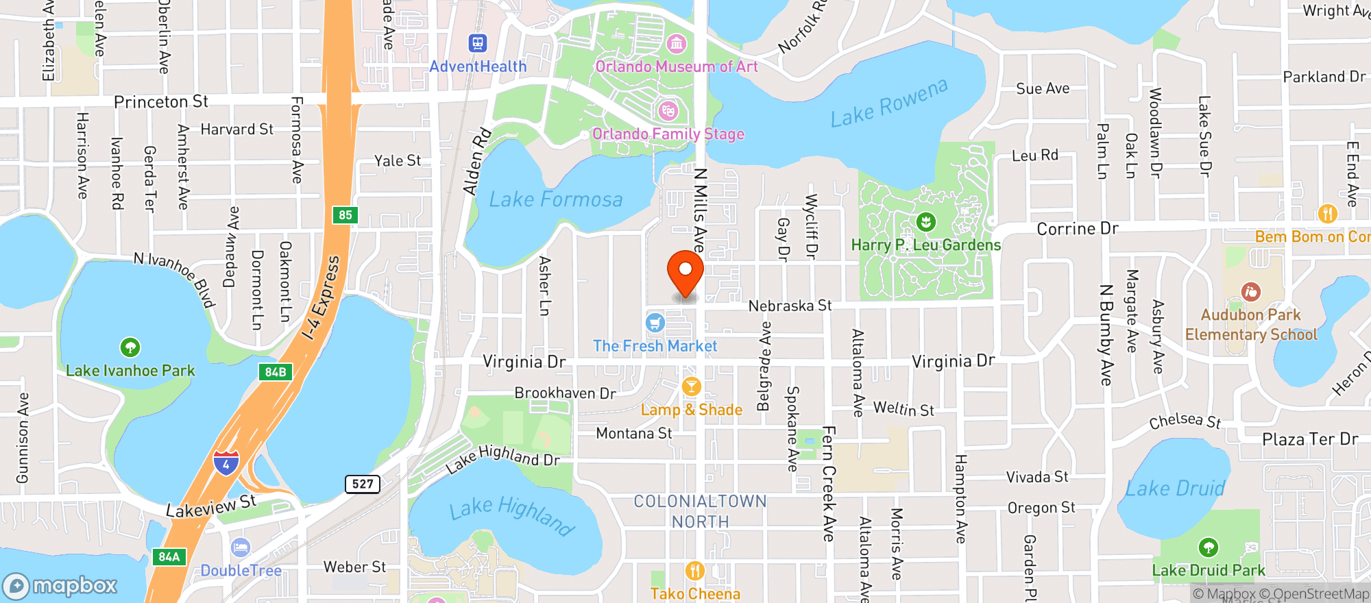 Map showing Bites & Bubbles