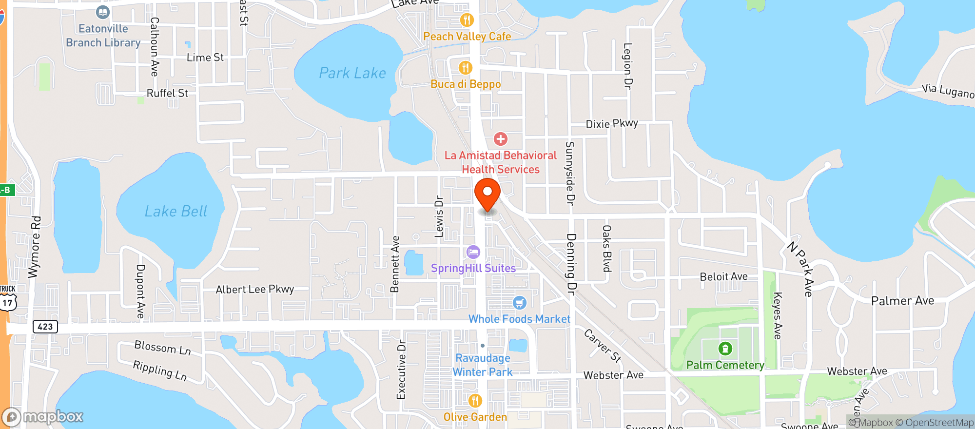 Map showing Sunshine Food Mart 294