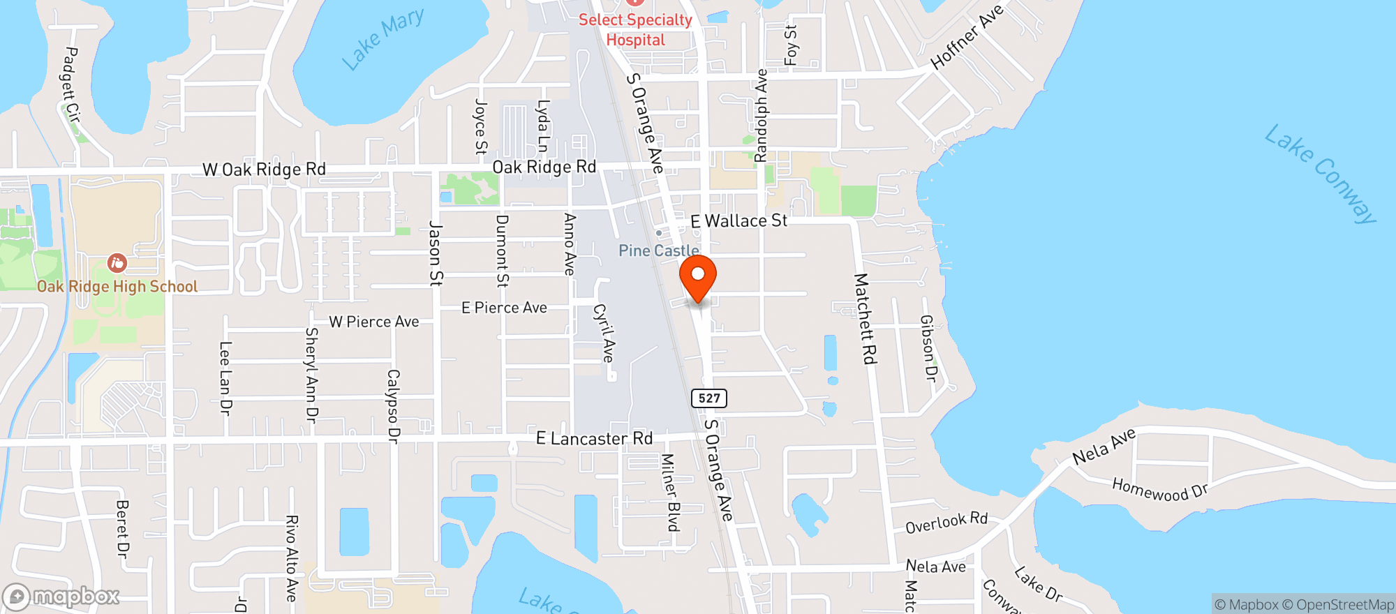 Map showing D ZONE SMOKE SHOP 