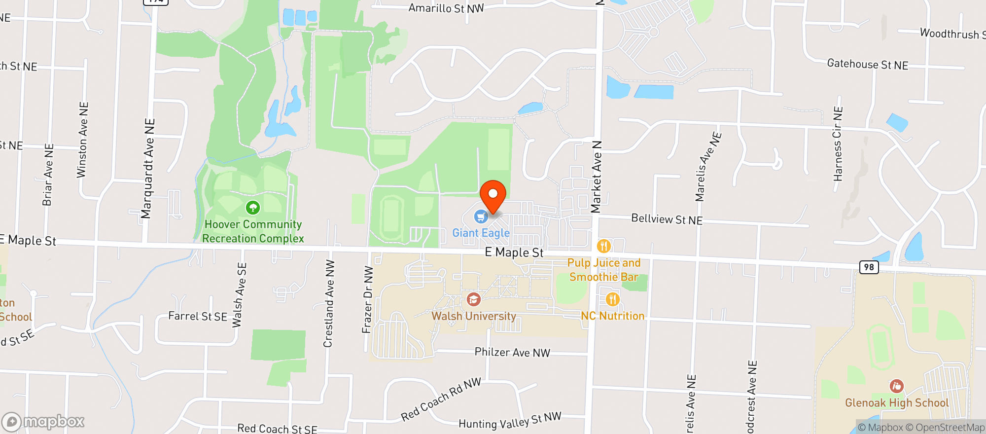 Map showing Giant Eagle