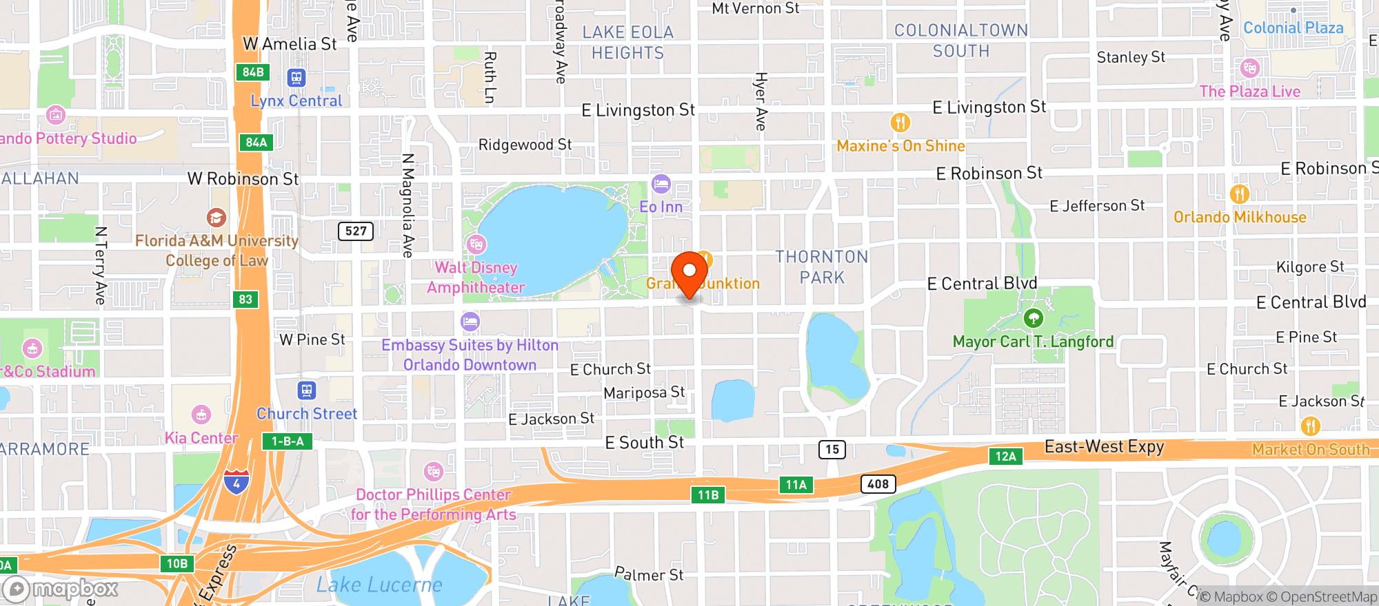 Map showing F&d Cantina