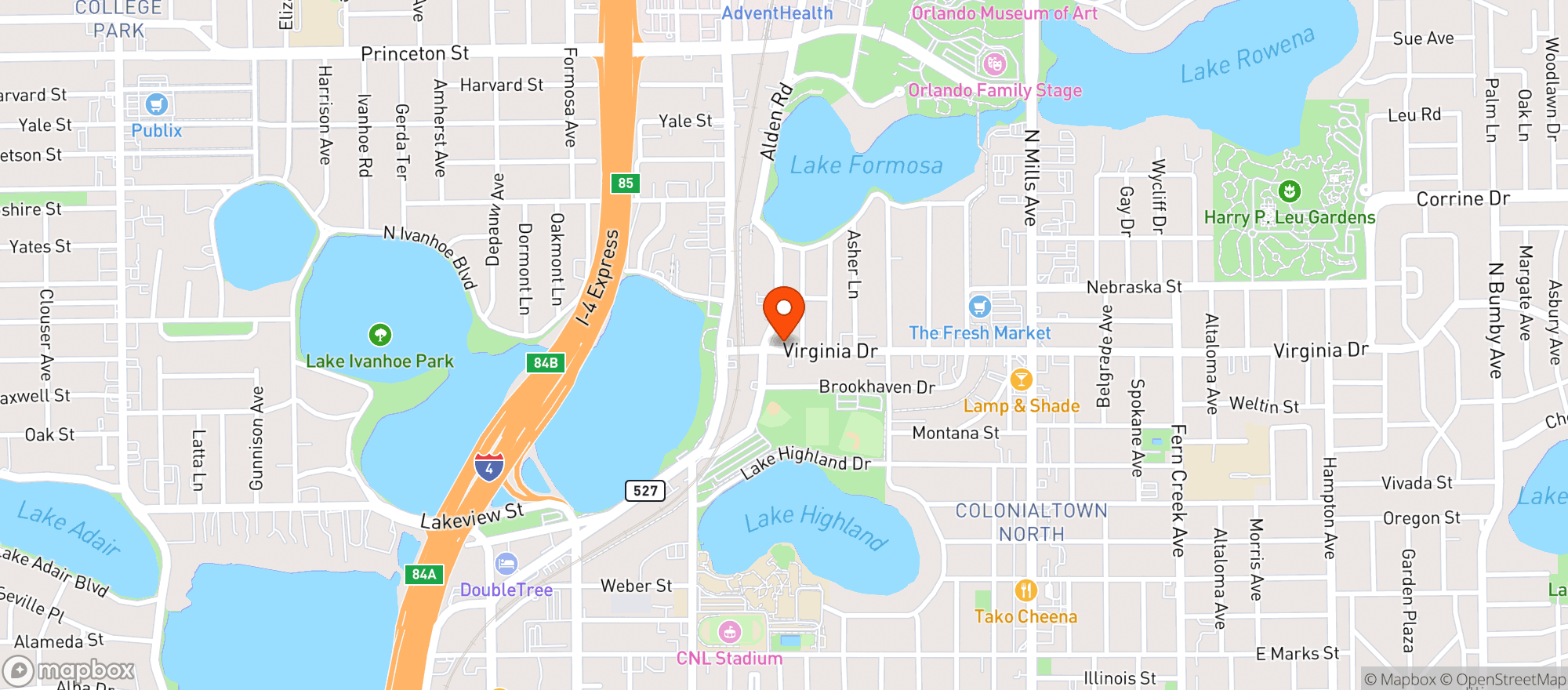 Map showing Venue (the)(closed)