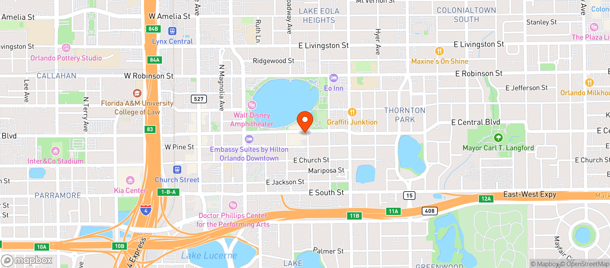 Map showing Eola Wine Company