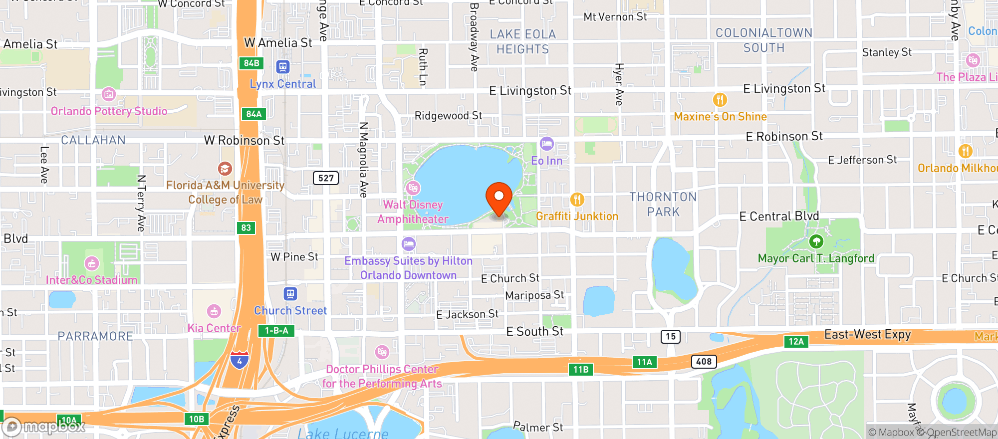 Map showing Stardust Lounge