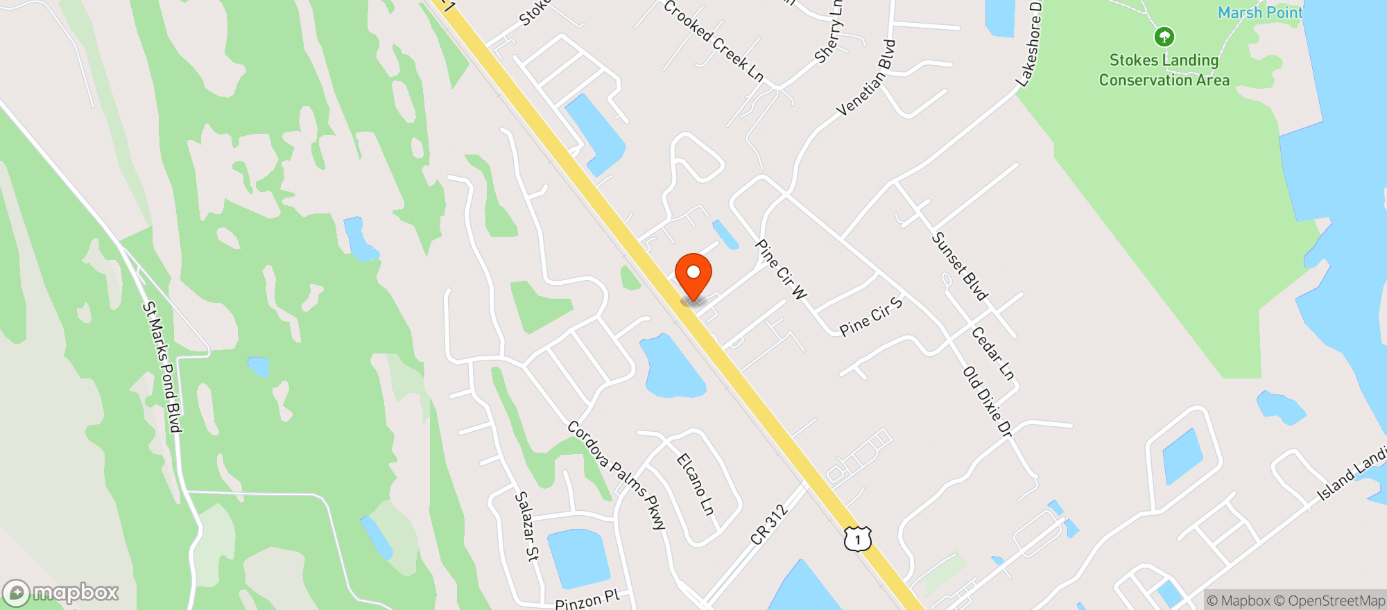 Map showing Wobbly Whale Public House LLC