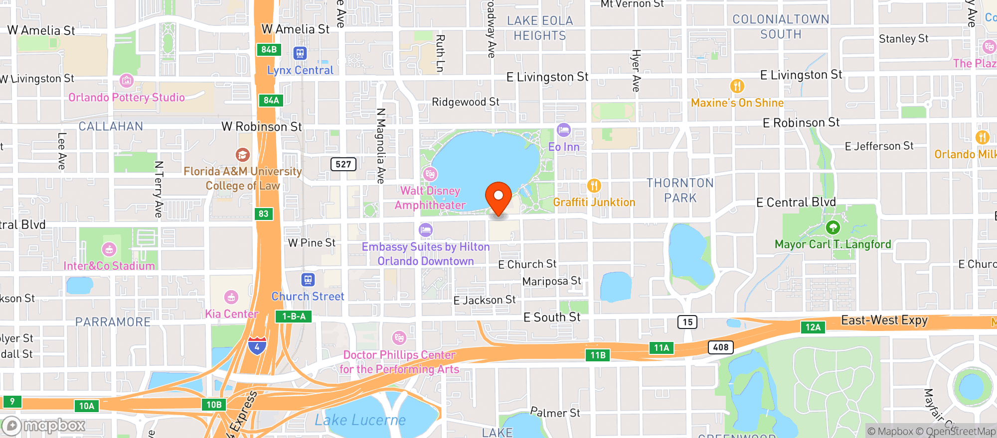 Map showing Publix Super Market