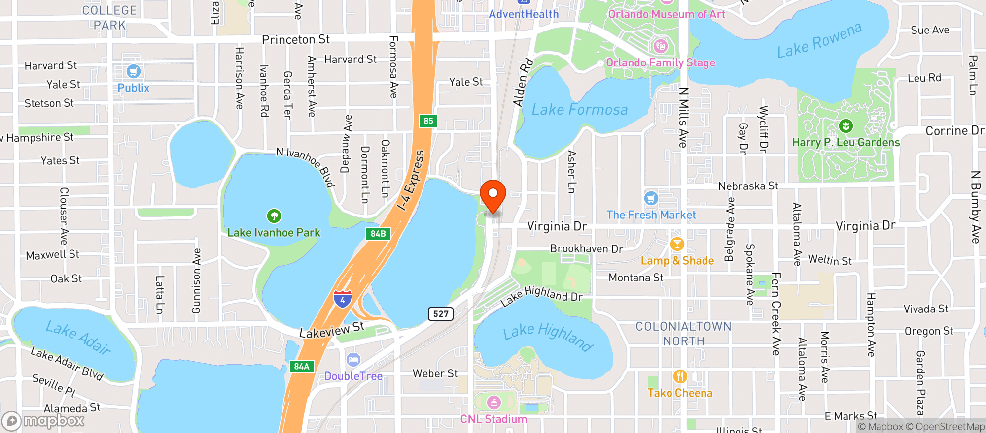 Map showing The Gnarly Barley
