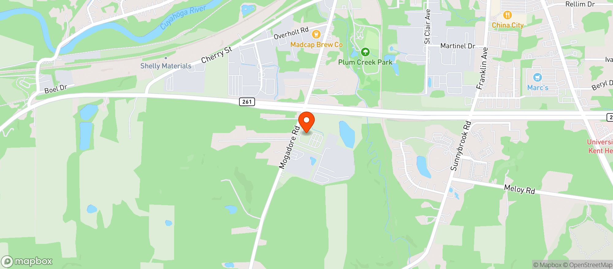 Map showing American Legion #496