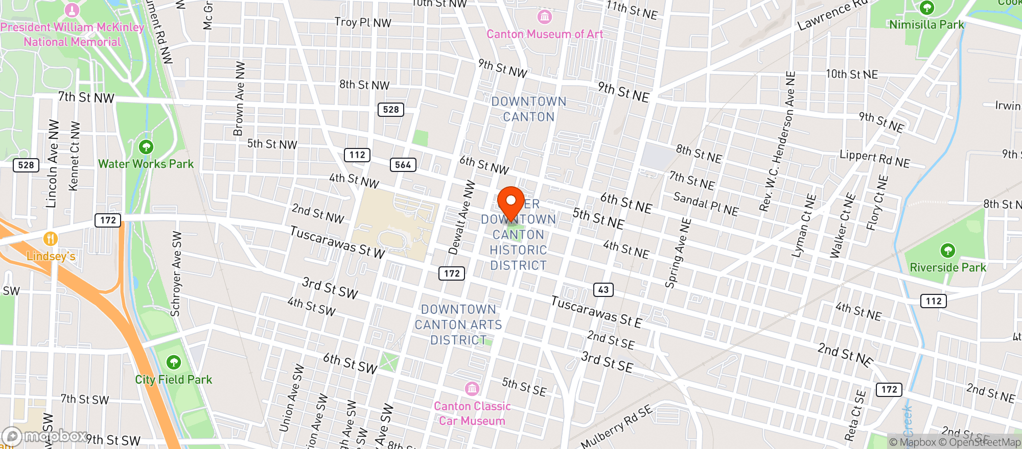 Map showing Jerzee’s Cafe