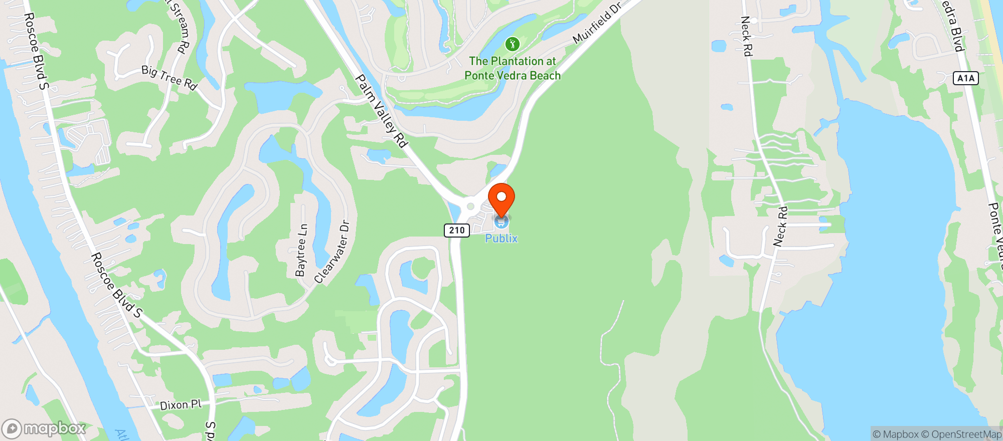 Map showing Publix