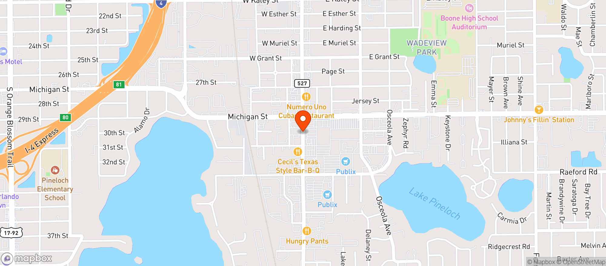 Map showing Walmart Neighborhood Mkt
