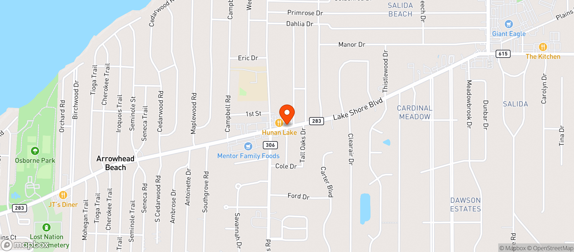 Map showing Discount Tobacco & Bev