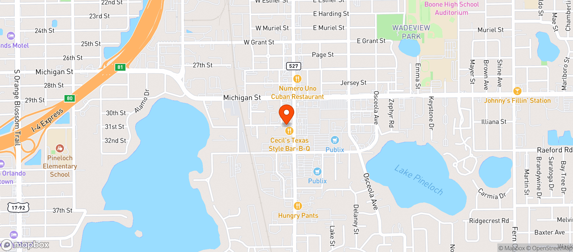 Map showing Rockpit Brewing