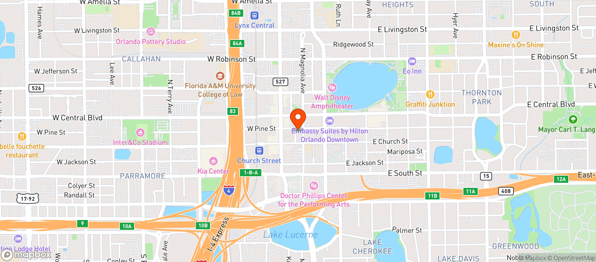 Map showing Napasorn Thai Restaurant