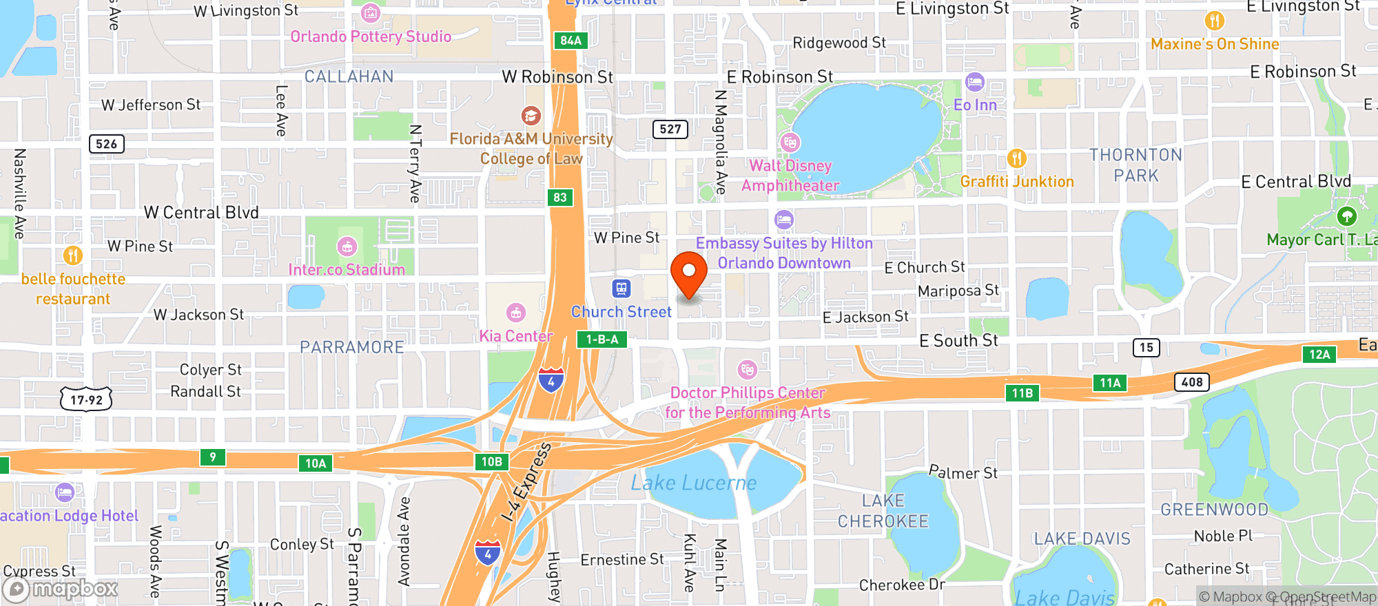 Map showing Citrus Athletic Club