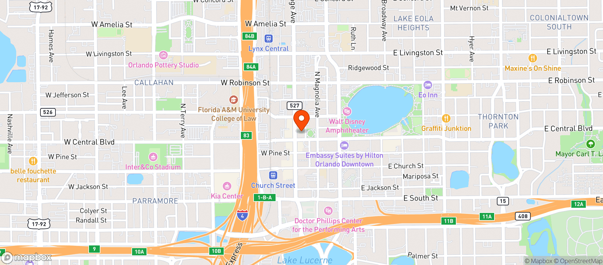 Map showing The Other Bar