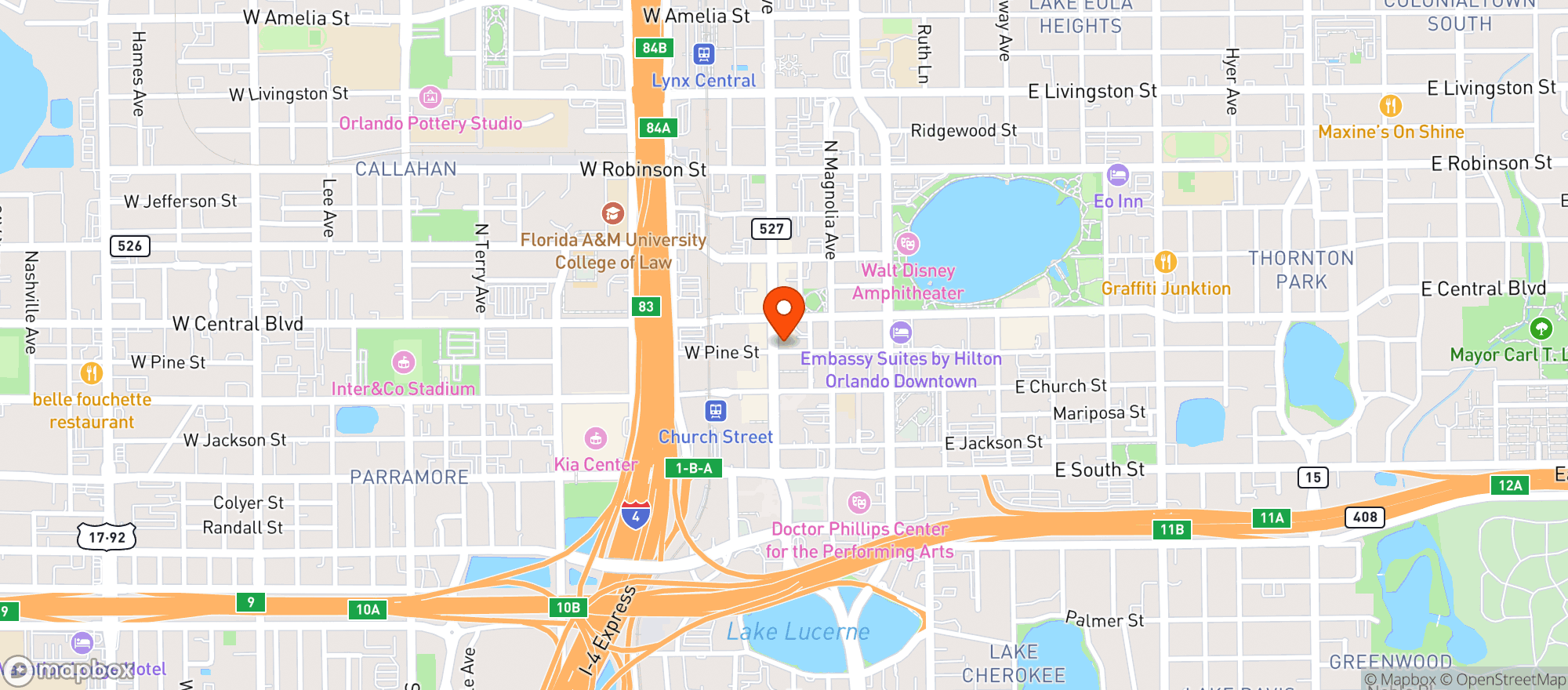 Map showing Roho Art & Coffee (closed