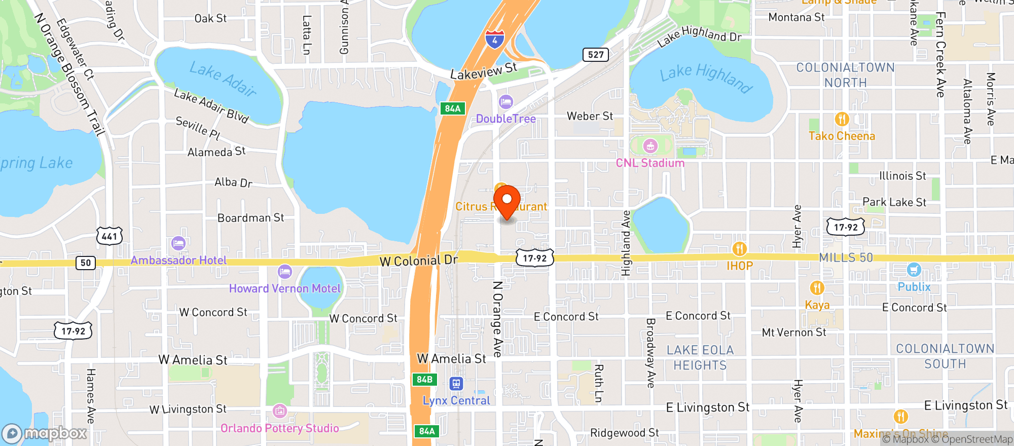 Map showing Gravity Taproom