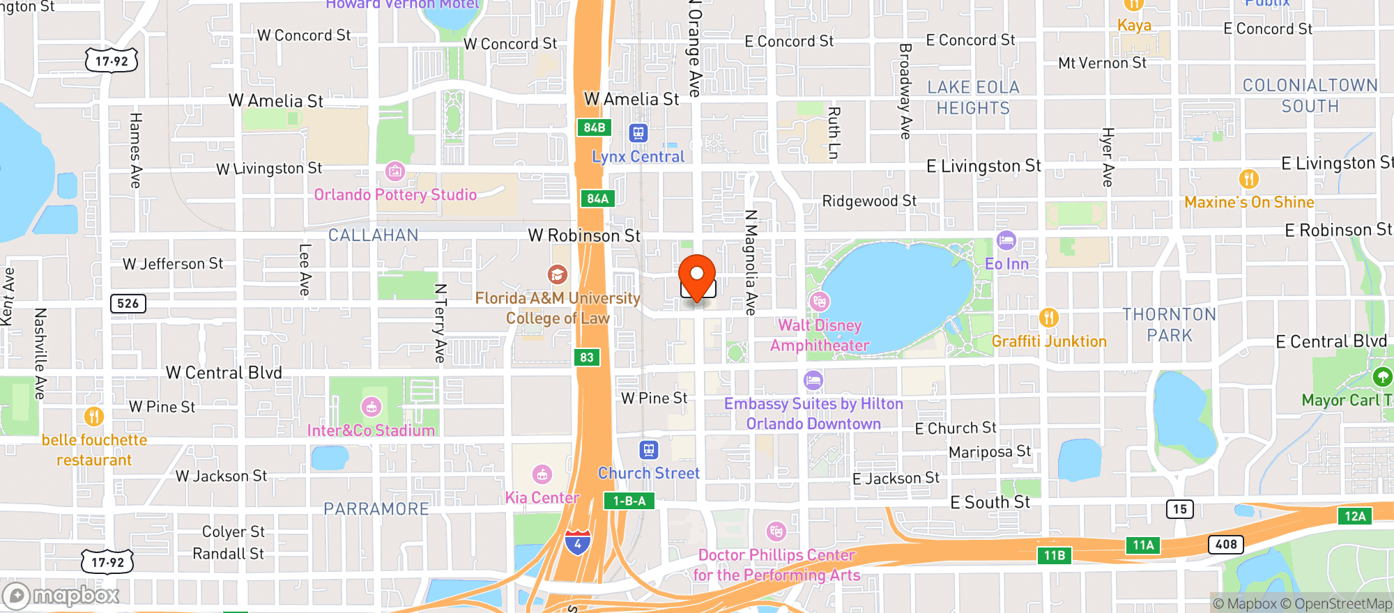 Map showing The Courtesy