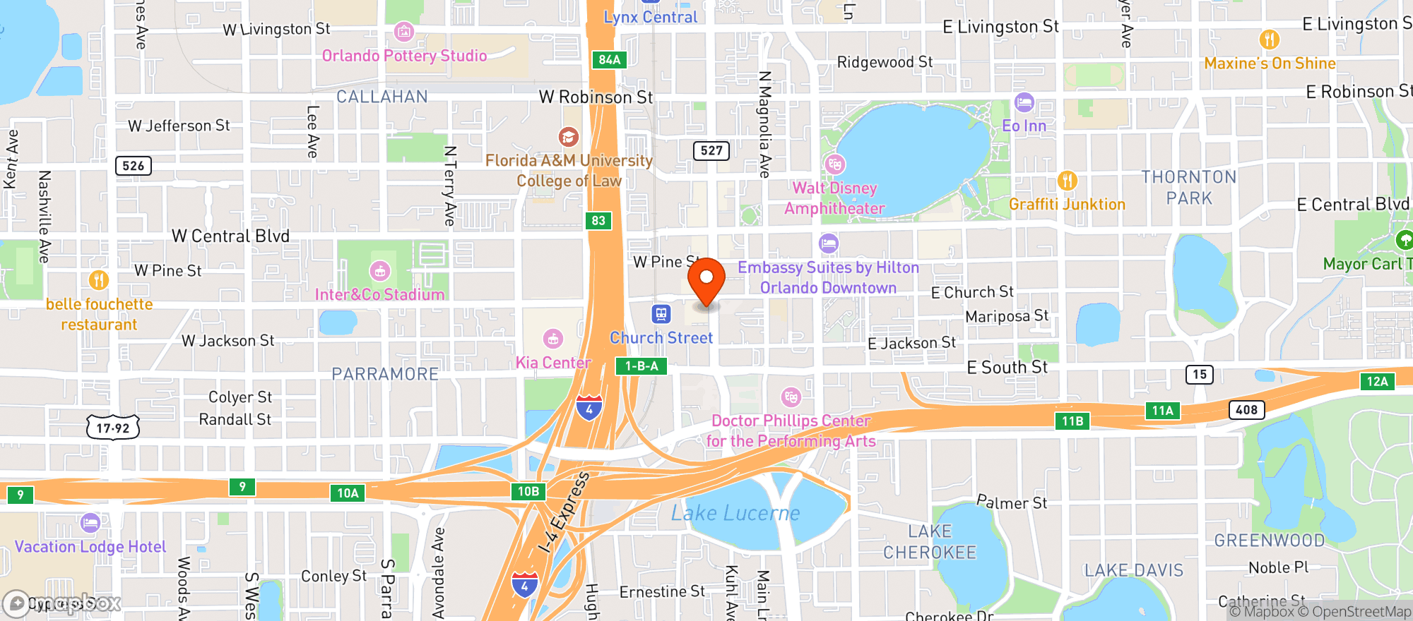 Map showing Solita Tacos & Margaritas