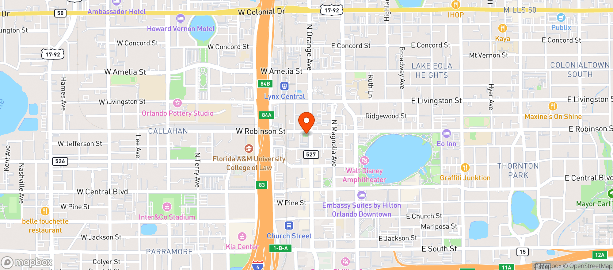 Map showing A La Cart