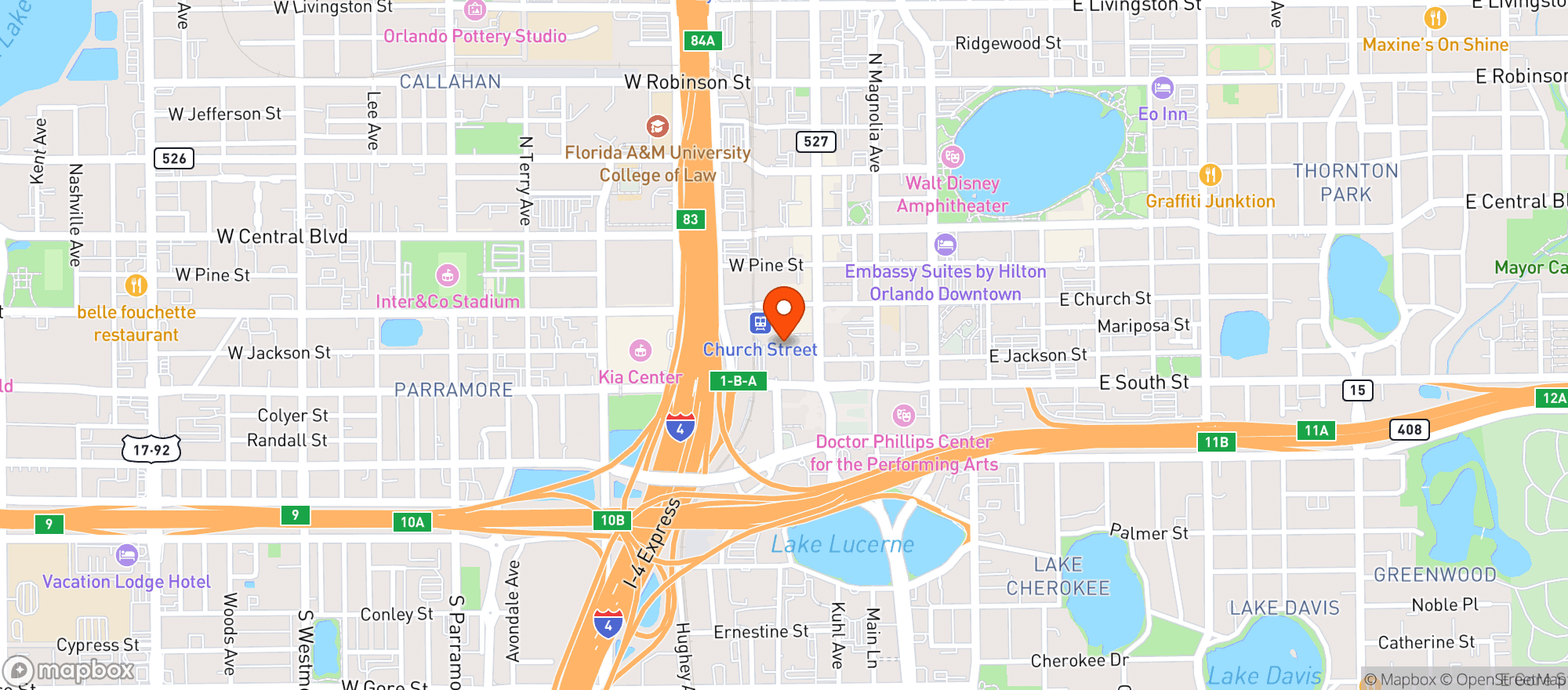 Map showing Eurest Dining Services(cl