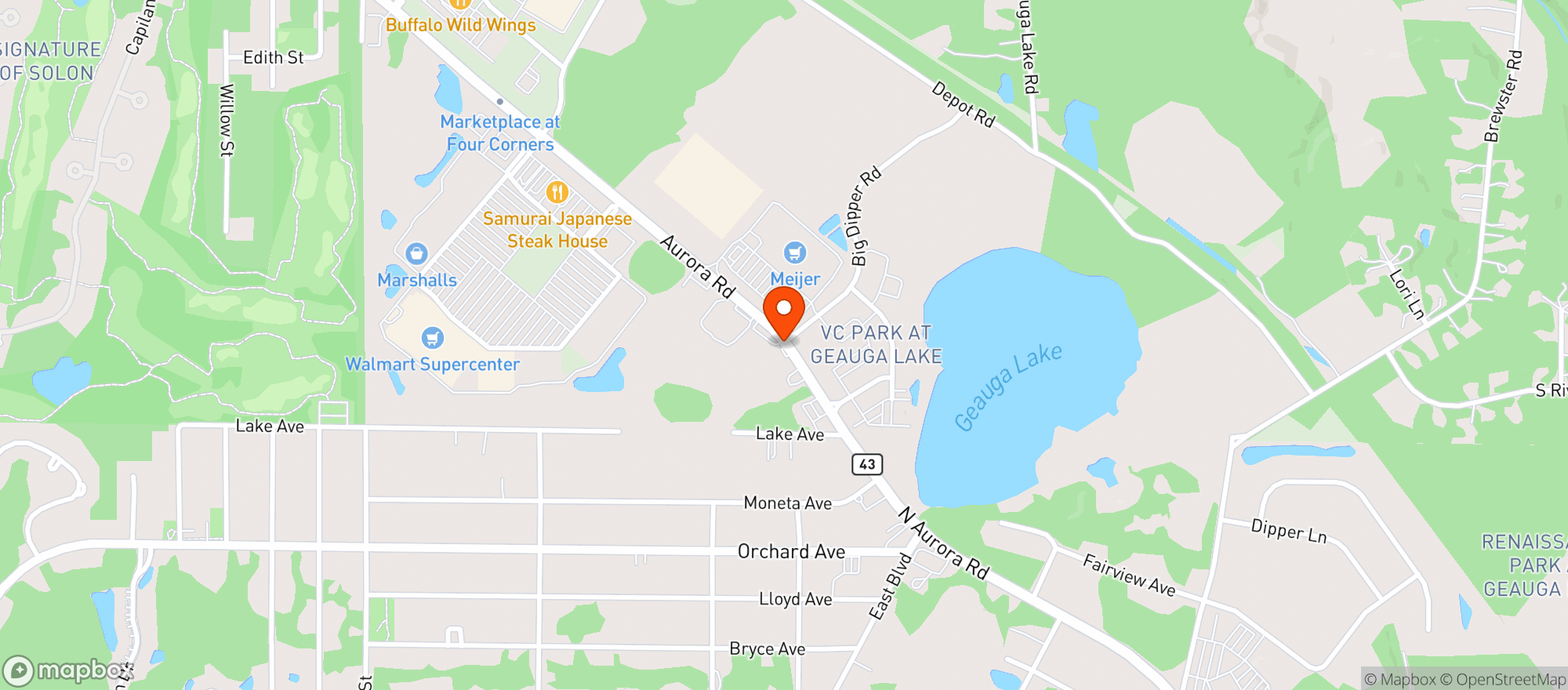 Map showing Meijer