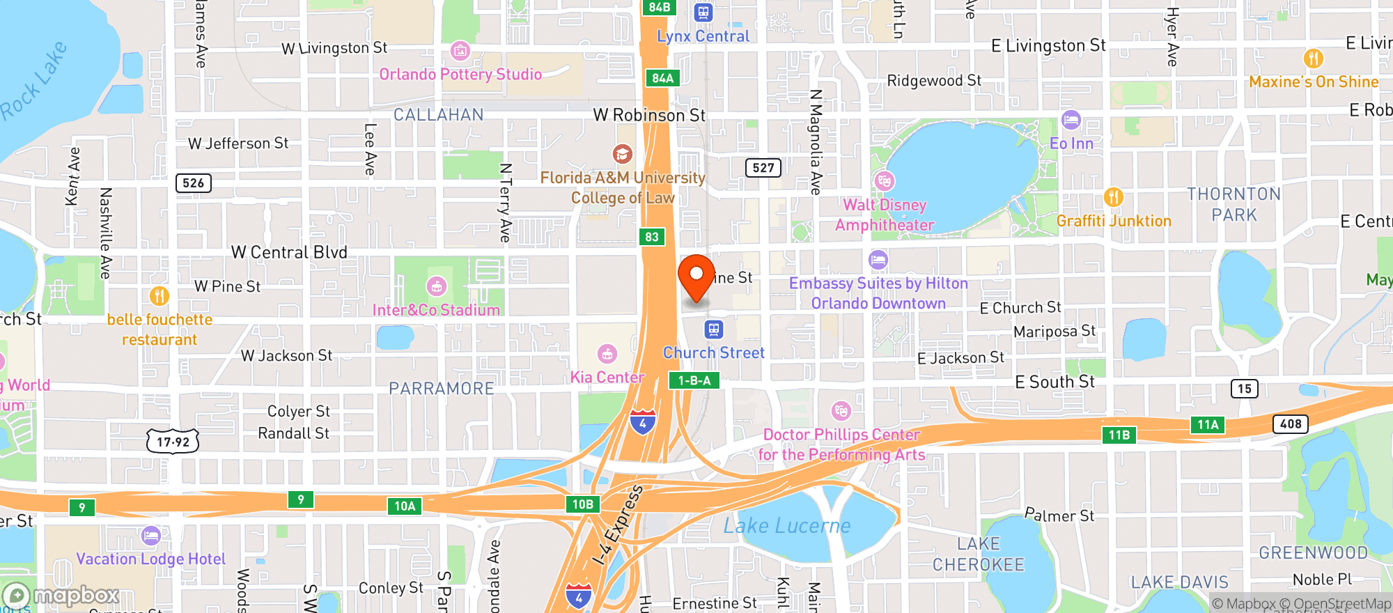 Map showing Lions Pride