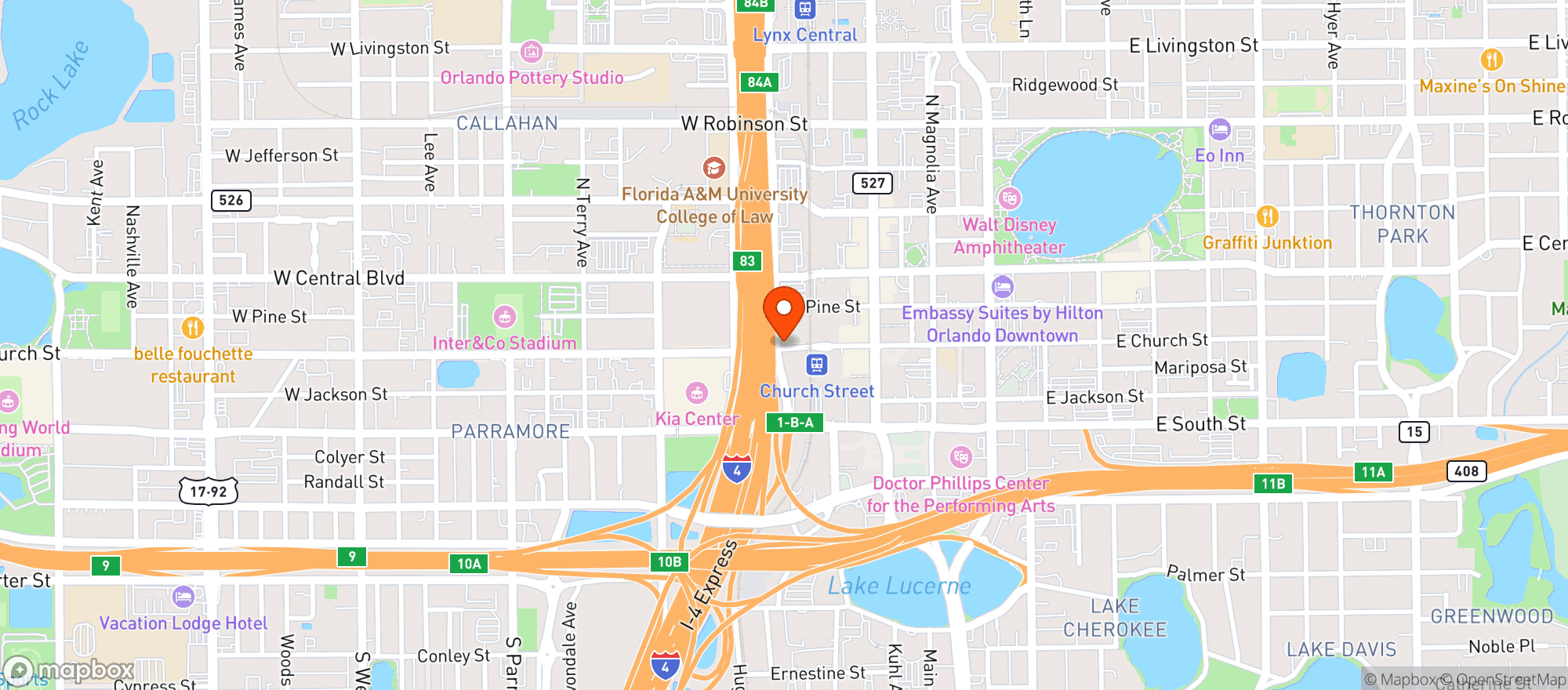 Map showing Harry Buffalo Orlando-clo